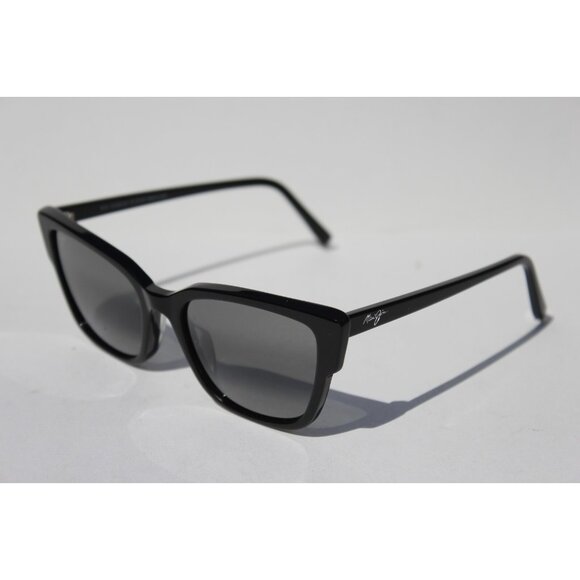 MAUI JIM Kuo POLARIZED Sunglasses 884-02 Black/Neutral Gray NEW Cat Eye Italy main image 7